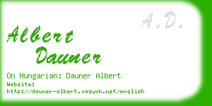 albert dauner business card